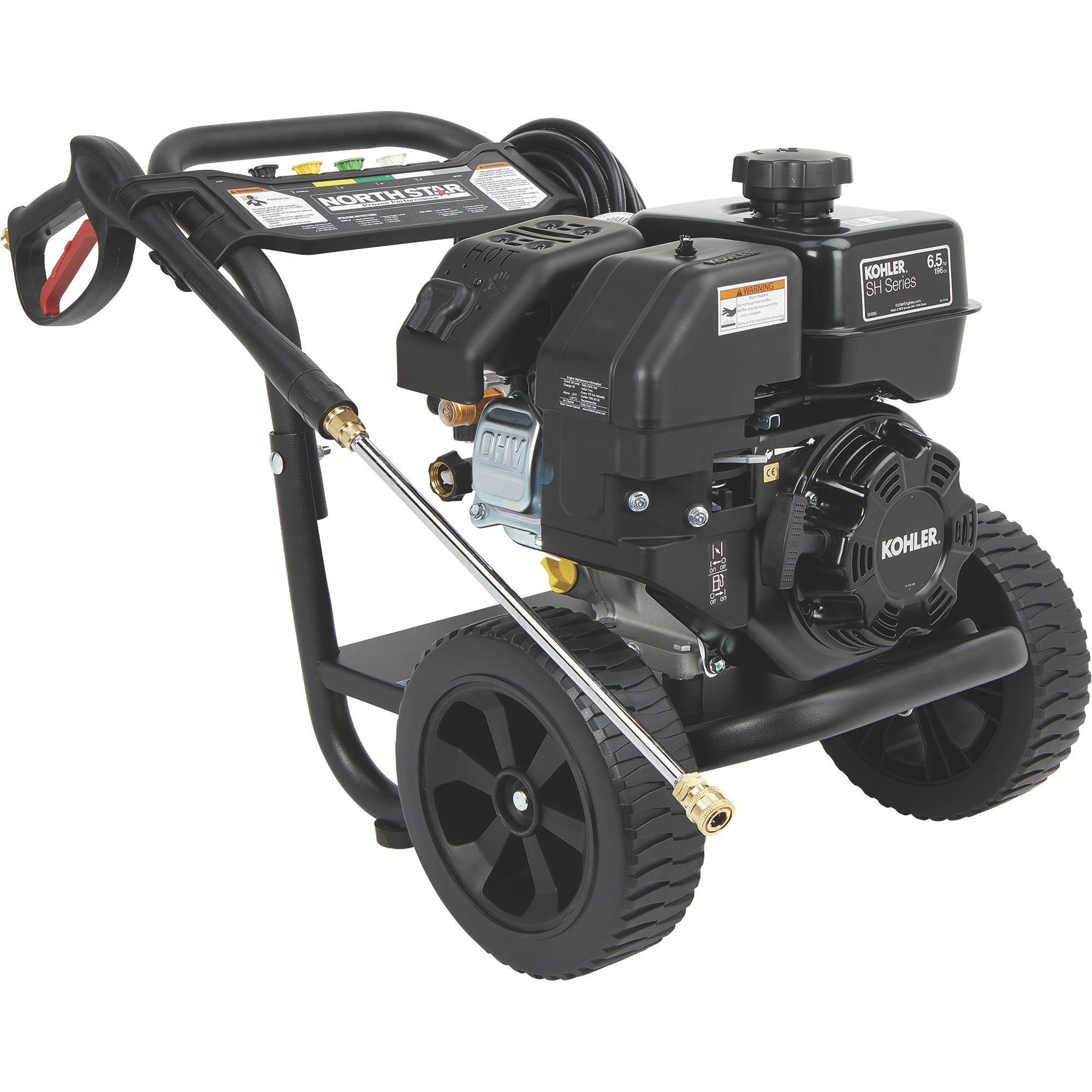 NorthStar Gas Cold Water Pressure Washer, 3300 PSI, 2.6 GPM, Kohler Professional-Grade Engine